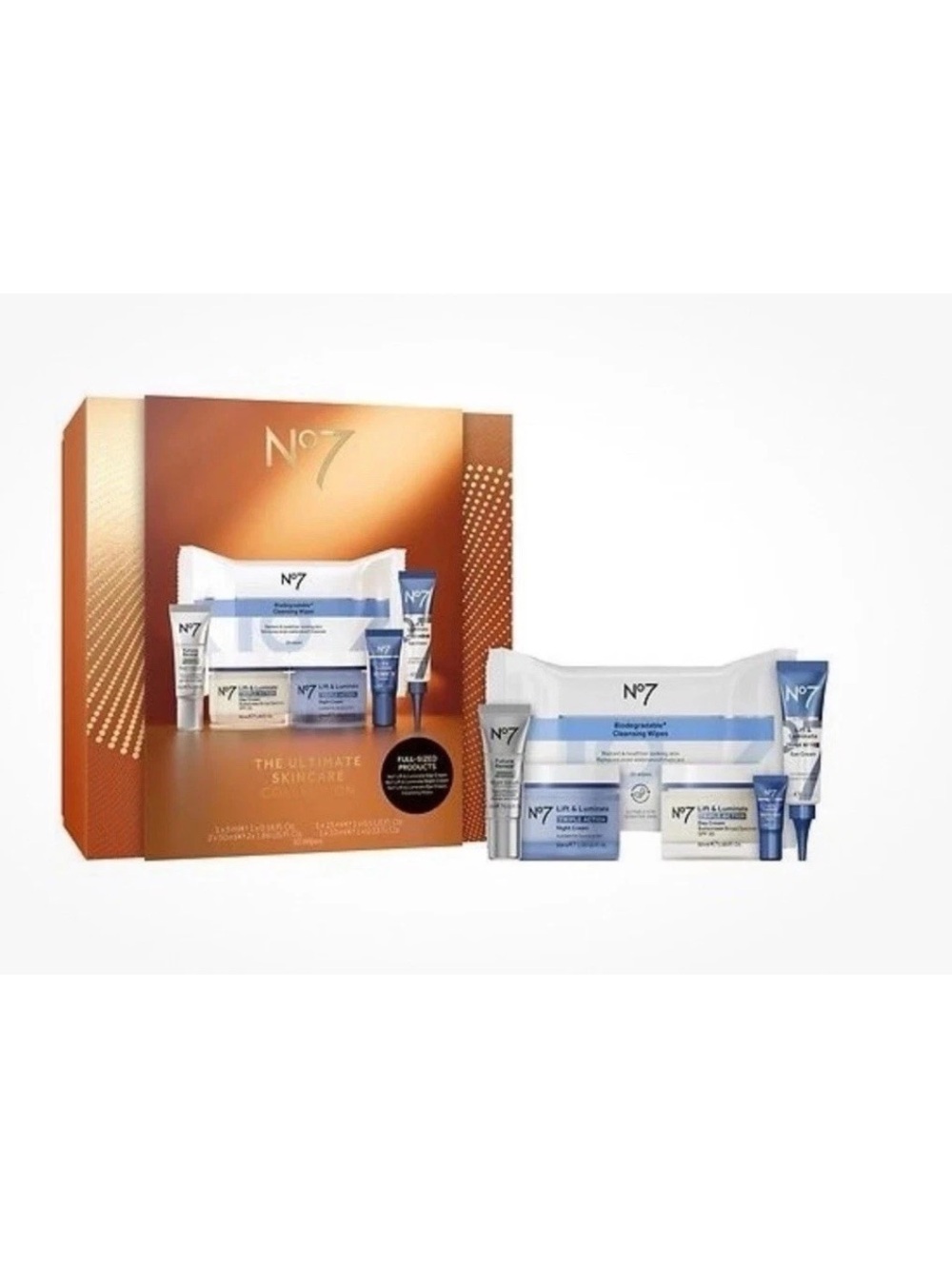 4 Sets - No7 Lift & Luminate Triple Action Skincare System Set (Full Size New